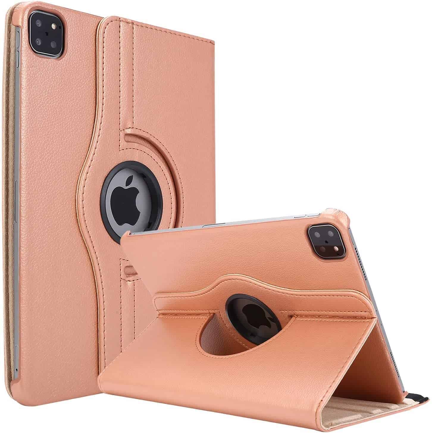iPad Air 6/5/4 Hoes - Air Cover 11/10.9 Inch - Air 2025/2024/2022/2020 Hoes - Air 6/5/4 Case M2 en M3 - 360 Draaibaar - Roterend Hoesje - Roségoud Main Image