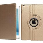 iPad 9/8/7 Hoes - 9e/8e/7e Generatie - 10.2 Inch - Case Cover Hoesje - Bookcase - 2021/2020/2019 - 360 Draaibaar - Roterend - Met Standaard - Goud - 2