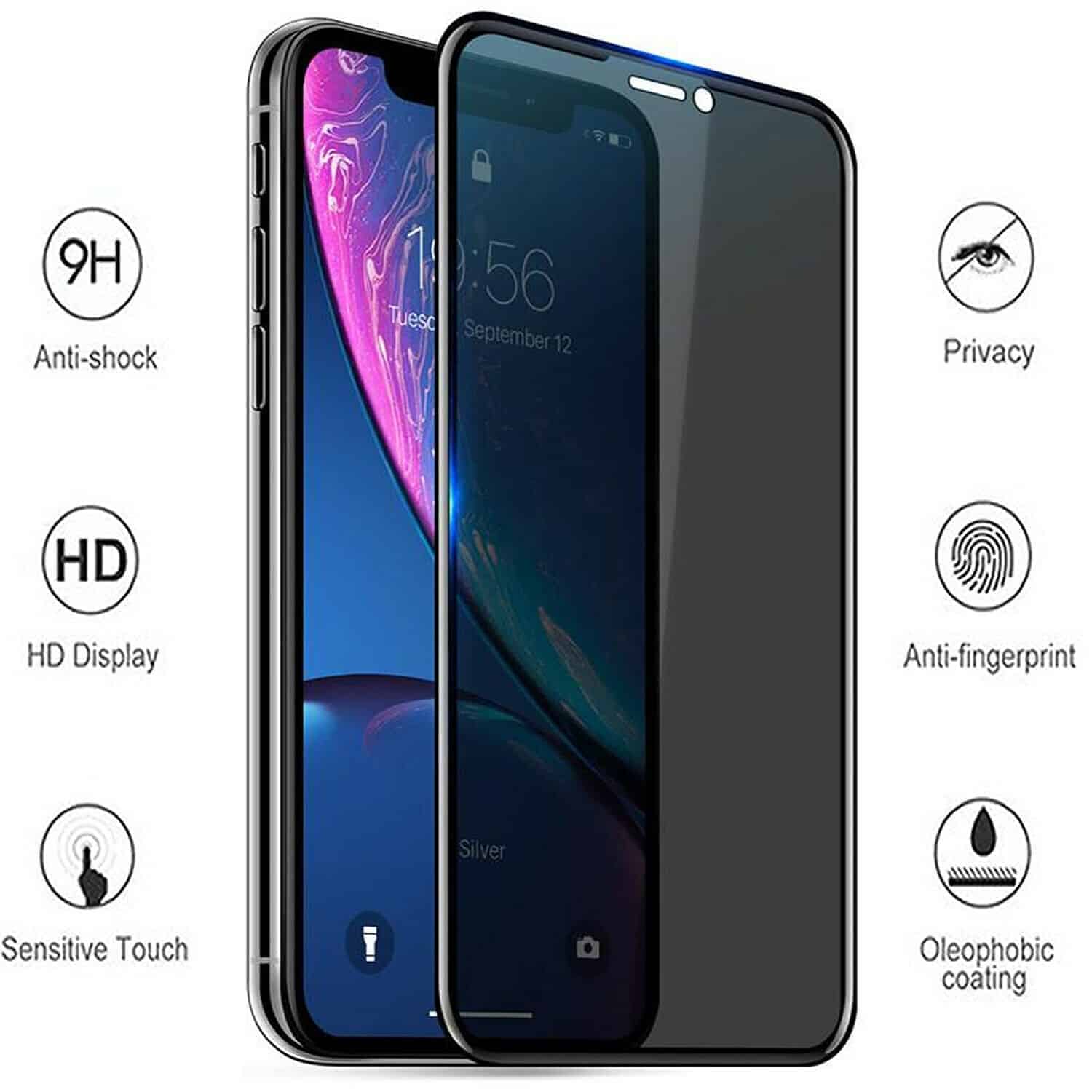 Fonu Full Cover Privacy Glass Screen Protector iPhone XR - 11 Main Image