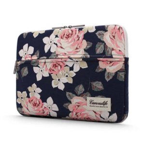 Canvaslife Universeel Laptop Sleeve tot 14 inch - Bloemenprint Blauw