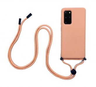 FONU Siliconen Achterkant Hoesje Met Touwtje Samsung S20 Plus - Roze
