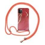 FONU Marmer Back Cover Met Koord iPhone 12 Pro Max - Rood Main Image