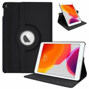 iPad 9/8/7 Hoes - 9e/8e/7e Generatie - 10.2 Inch - Case Cover Hoesje - Bookcase - 2021/2020/2019 - 360 Draaibaar - Roterend - Met Standaard - Zwart