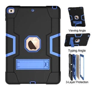Shockproof Standcase Hoes iPad 7 - iPad 8 - iPad 9 - 10.2 inch - Lichtblauw