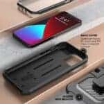 Supcase 360 Hoesje met glas iPhone 12 Pro - 12 - Zwart - 5