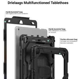 Turtle Shift Extreme Protection 360 Back Cover Tablethoes iPad 9 - 8 - 7 - 10.2 inch - Zwart - 2
