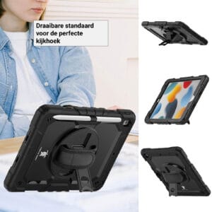 Turtle Shift Extreme Protection 360 Back Cover Tablethoes iPad 9 - 8 - 7 - 10.2 inch - Zwart - 4