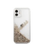 GUESS Liquid Glitter Vintage Hoesje iPhone 12 Mini - Goud - 2