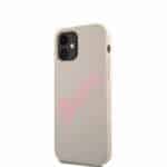 GUESS Silicone Vintage Telefooncover iPhone 12 Mini - Stone - 1