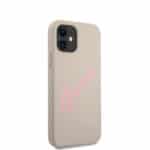 GUESS Silicone Vintage Telefooncover iPhone 12 Mini - Stone - 3