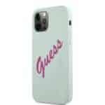 GUESS Silicone Vintage Telefooncase iPhone 12 Pro Max - Mint Groen - 1