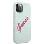 GUESS Silicone Vintage Telefooncase iPhone 12 Pro Max - Mint Groen - 3