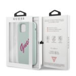 GUESS Silicone Vintage Telefooncase iPhone 12 Pro Max - Mint Groen - 7