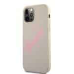 GUESS Silicone Vintage Back Cover iPhone 12 Pro Max - Stone - 1