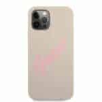 GUESS Silicone Vintage Back Cover iPhone 12 Pro Max - Stone - 2