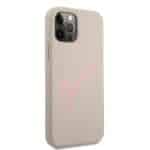 GUESS Silicone Vintage Back Cover iPhone 12 Pro Max - Stone - 3