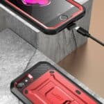 Supcase UB Pro Sterk Hoesje met Glas iPhone SE (2022 / 2020) - 8 - 7 - Rood - 4