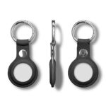 Genuine Leather Hoesje Apple AirTag Hanger - Black - 2