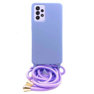 Siliconen TPU Backcase Met Ketting Galaxy A72 - Violet