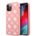 Guess Silicone White Peony iPhone 12 Pro - 12 Hoesje - Roze Main Image