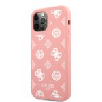 Guess Silicone White Peony iPhone 12 Pro - 12 Hoesje - Roze - 1