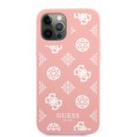 Guess Silicone White Peony iPhone 12 Pro - 12 Hoesje - Roze - 2