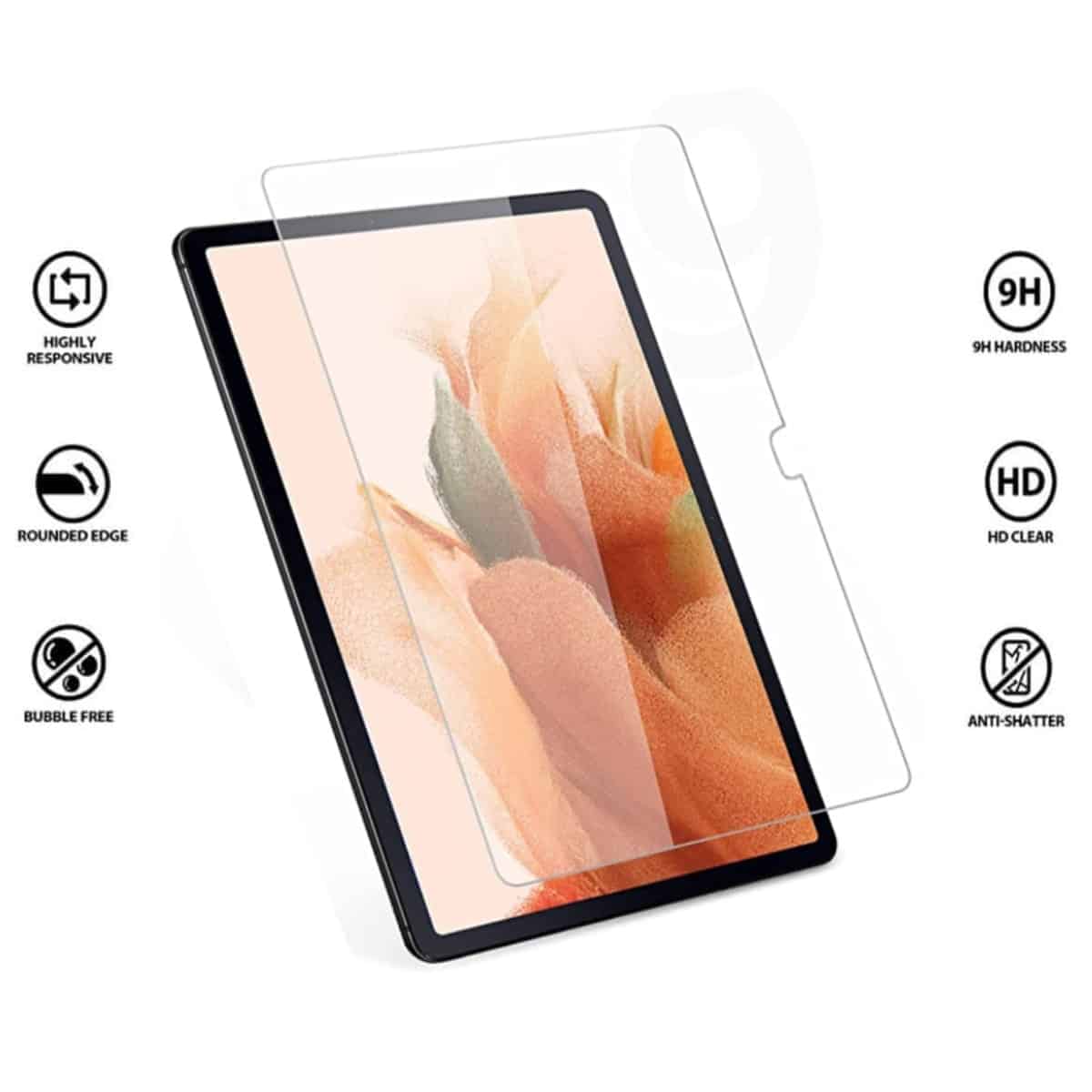 Solidenz Glass Screen protector Samsung Galaxy Tab S9 FE Plus / Tab S9 Plus / Tab S8 Plus / Tab S7 FE / Tab S7 Plus Main Image