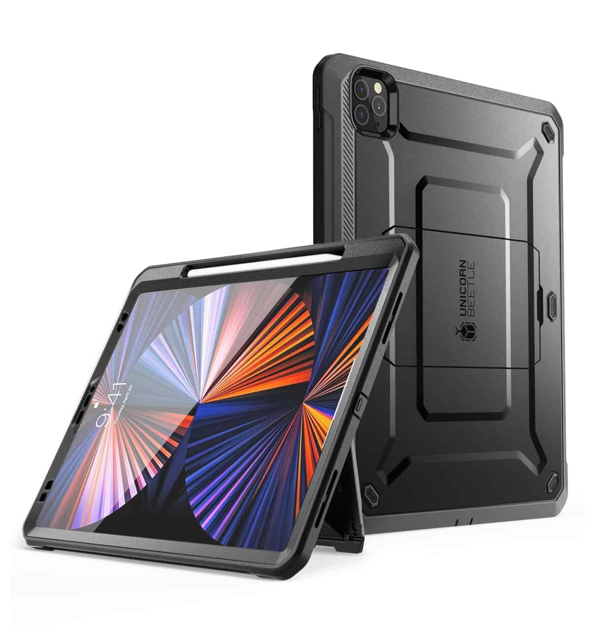 SUPCASE Full Cover Case Hoesje iPad Pro 12.9 inch - 2022 / 2021 - Pencil houder - Zwart Main Image
