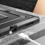 SUPCASE Full Cover Case Hoesje iPad Pro 12.9 inch - 2022 / 2021 - Pencil houder - Zwart - 3
