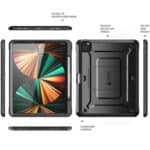 SUPCASE Full Cover Case Hoesje iPad Pro 12.9 inch - 2022 / 2021 - Pencil houder - Zwart - 6