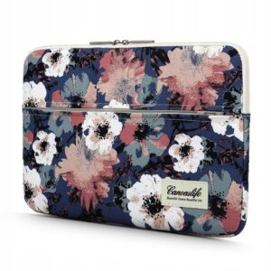 Canvaslife Universeel Laptop Sleeve tot 14 inch - Bloemenprint Camelia