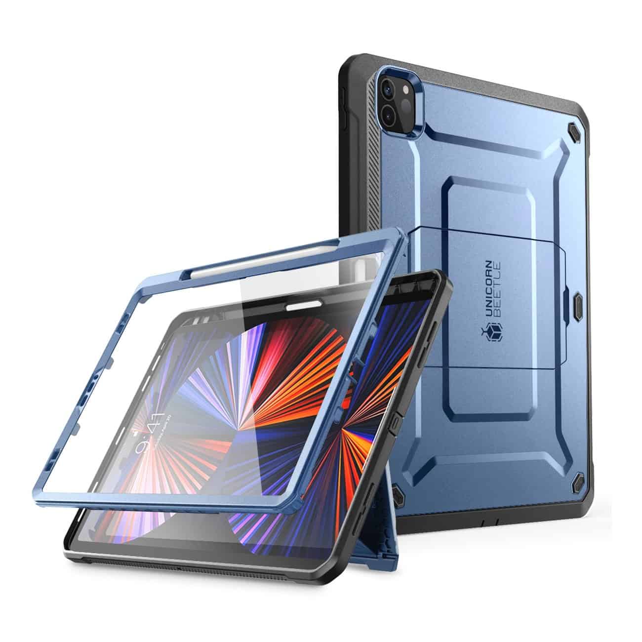 SUPCASE Full Cover Case Hoesje iPad Pro 12.9 inch - 2022 / 2021 - Pencil houder - Blauw Main Image