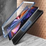 SUPCASE Full Cover Case Hoesje iPad Pro 12.9 inch - 2022 / 2021 - Pencil houder - Blauw - 2