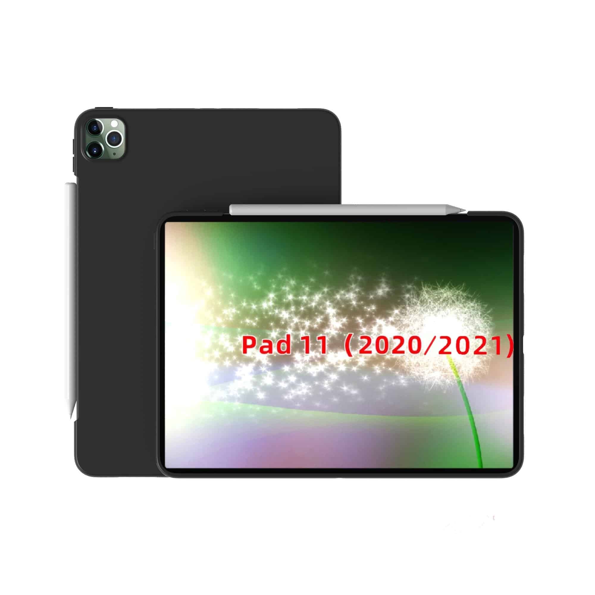 Siliconen Back Cover Tablethoes iPad Pro 11 inch - 2022 / 2021 / 2020 - Matzwart Main Image