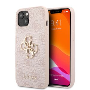 Guess Golden Logo Backcover iPhone 13 Hoesje - Roze