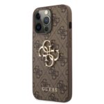 Guess Golden Logo Backcover iPhone 13 Pro Hoesje - Bruin - 1