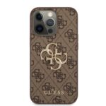 Guess Golden Logo Backcover iPhone 13 Pro Hoesje - Bruin - 2