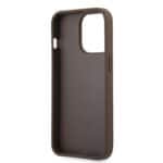 Guess Golden Logo Backcover iPhone 13 Pro Hoesje - Bruin - 4