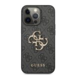 Guess Golden Logo Backcover iPhone 13 Pro Max Hoesje - Grijs - 2