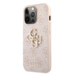 Guess Golden Logo Backcover iPhone 13 Pro Hoesje - Roze - 1