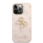 Guess Golden Logo Backcover iPhone 13 Pro Hoesje - Roze - 2
