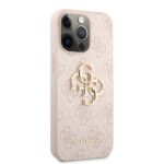Guess Golden Logo Backcover iPhone 13 Pro Hoesje - Roze - 3