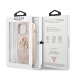 Guess Golden Logo Backcover iPhone 13 Pro Hoesje - Roze - 7