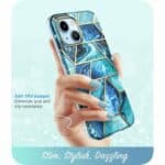 Cosmo 360 Smartphonehoesje met Screen Protector iPhone 13 - Marble Ocean - 3