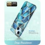 Cosmo 360 Smartphonehoesje met Screen Protector iPhone 13 - Marble Ocean - 4