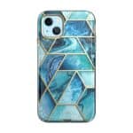 Cosmo 360 Smartphonehoesje met Screen Protector iPhone 13 - Marble Ocean - 1