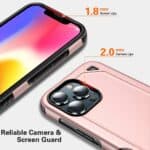 Hybrid Armor Backcover Hoesje iPhone 13 Pro Max - Rosegoud - 2