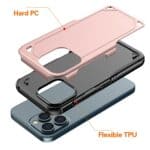 Hybrid Armor Backcover Hoesje iPhone 13 Pro Max - Rosegoud - 4