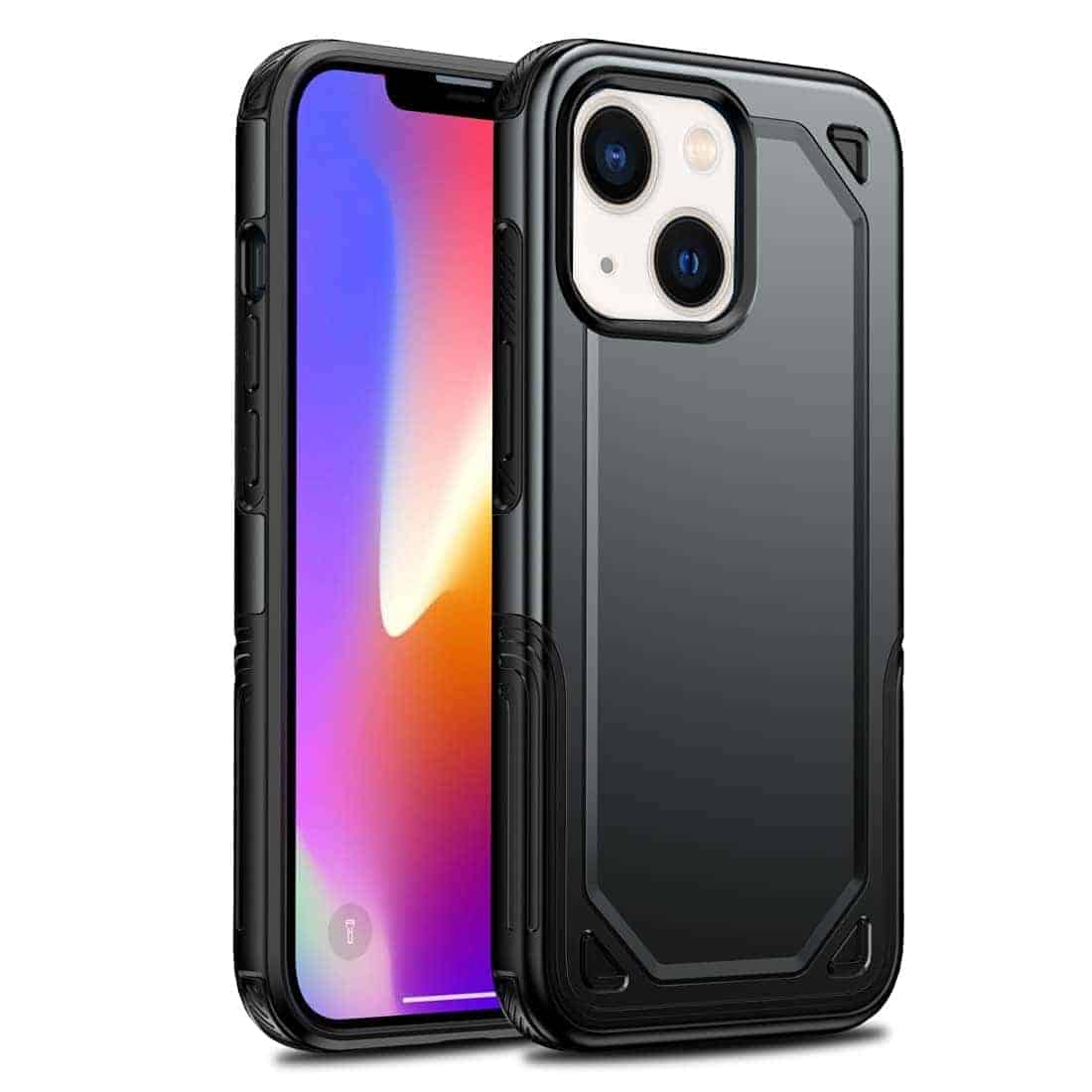 Hybrid Armor Backcover Hoesje iPhone 13 - Zwart Main Image