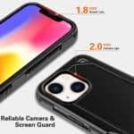 Hybrid Armor Backcover Hoesje iPhone 13 - Zwart - 1